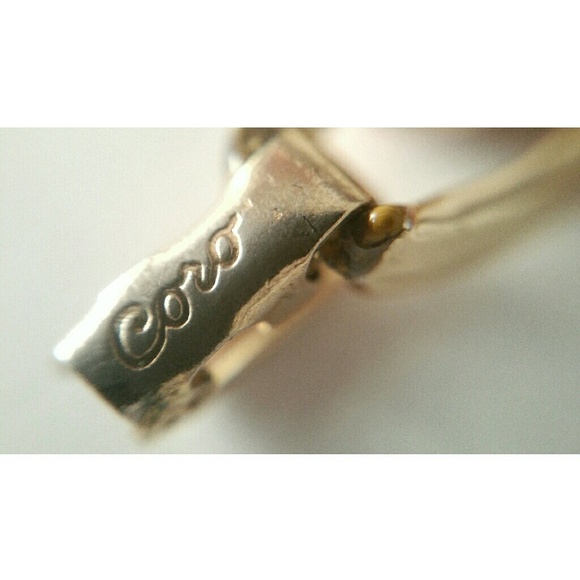 Vintage Coro pink enamel leaf bracelet - Picture 5 of 8